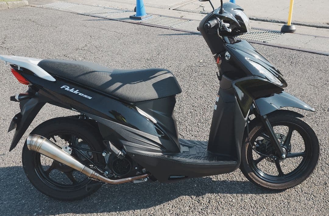 HMS スズキ アドレス110 CE47AメガホンSUSマフラー【中古】