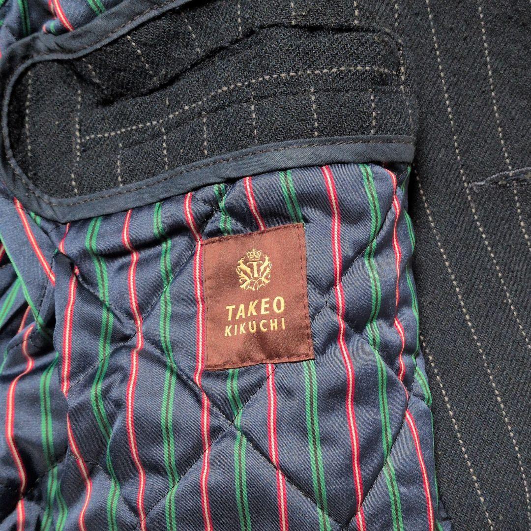 ショット × タケオキクチ ピーコート 740N マルチストライプ