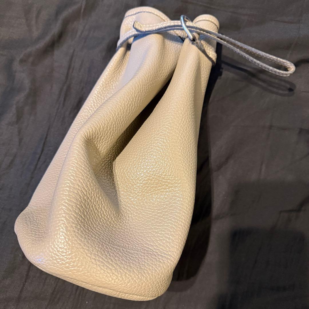 Daniel&Bob BEAMS F 別注 ソリッド レザーポーチ トープ