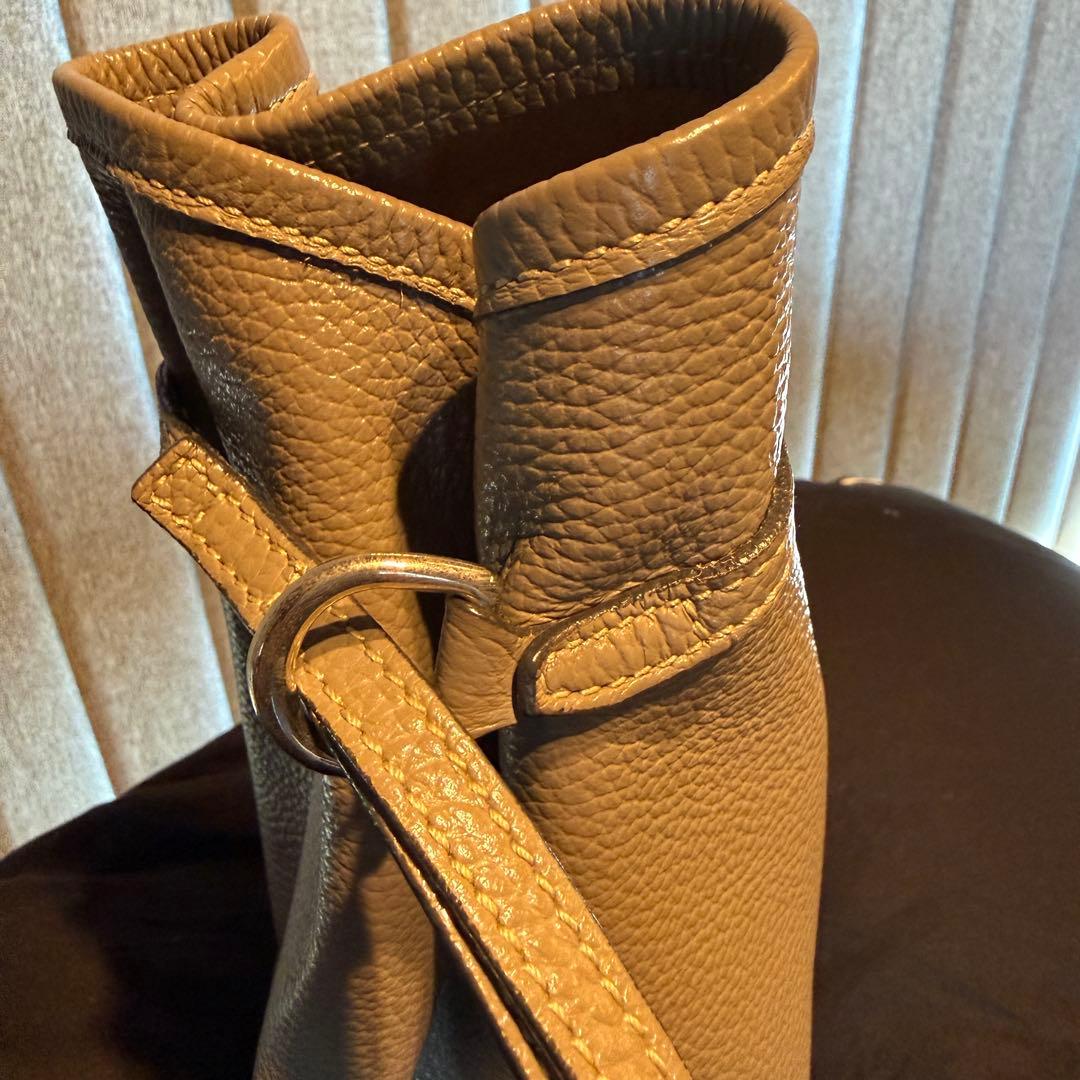 Daniel&Bob BEAMS F 別注 ソリッド レザーポーチ トープ