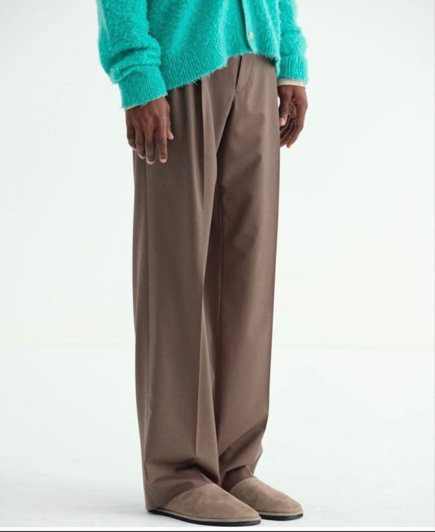 AURAELE ベージュスエード スリッポン メンズ 25cm