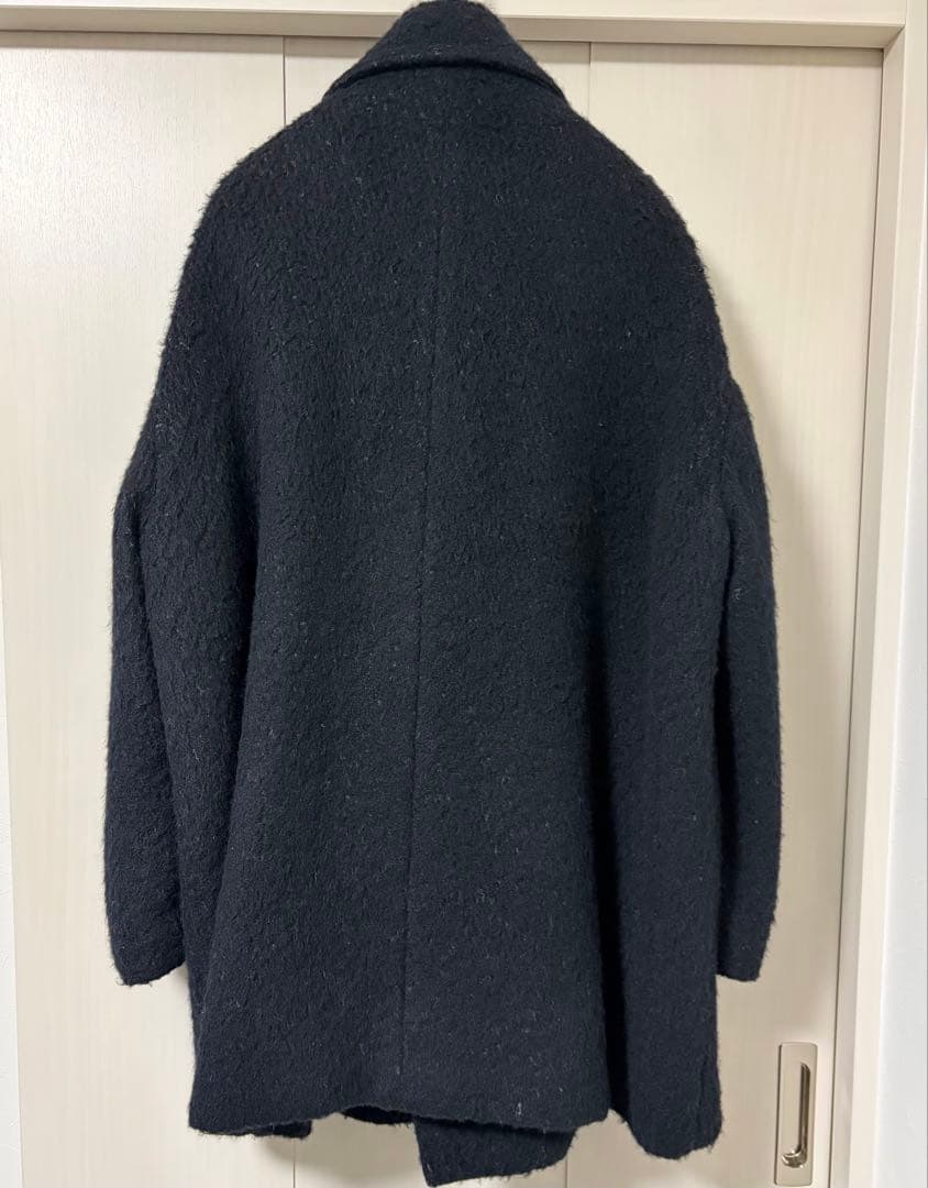 カズユキクマガイアタッチメントAp/W/HeシャギーオーバーPコート1ブラック