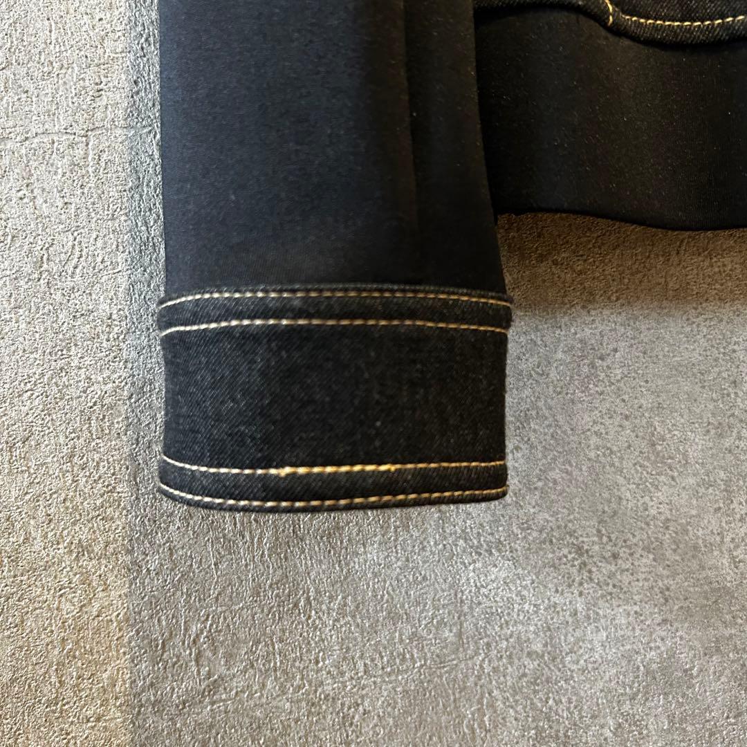 スーパービューティー Gジャン パーカー 黒 40 ビジュー