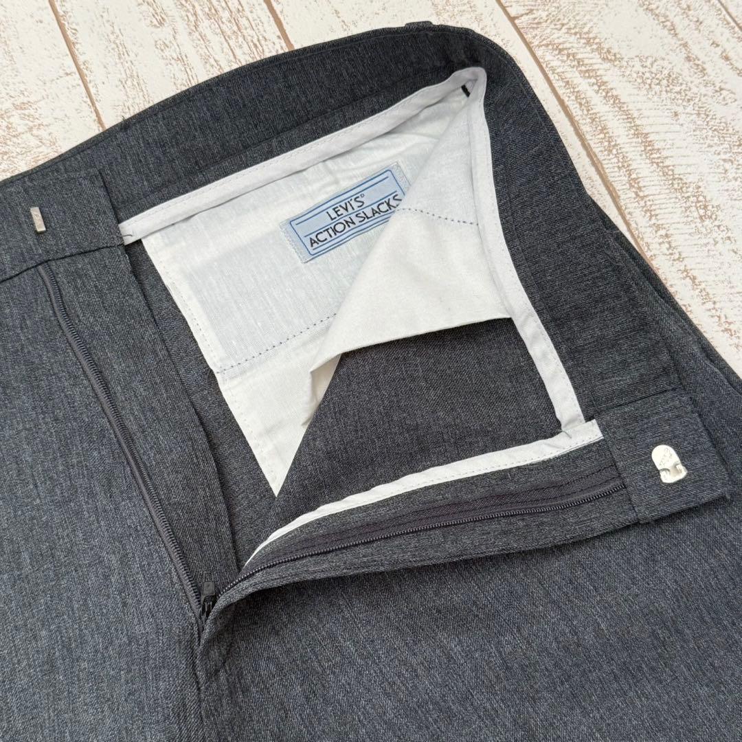 極美品！90'sUSA製【リーバイス】アクションスラックス　チャコール　神サイズ