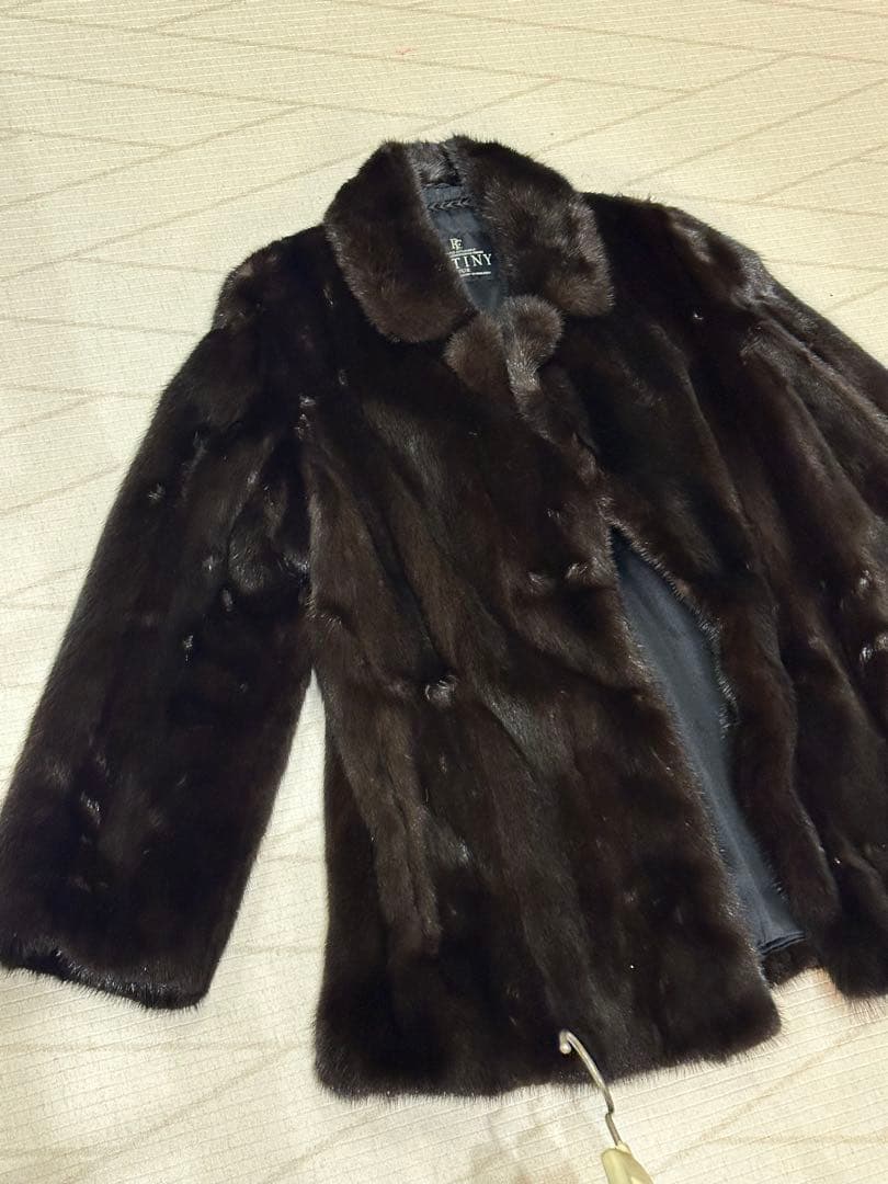 《超美品！》ダークブラウン ミンク　ファーコート ヴィンテージ