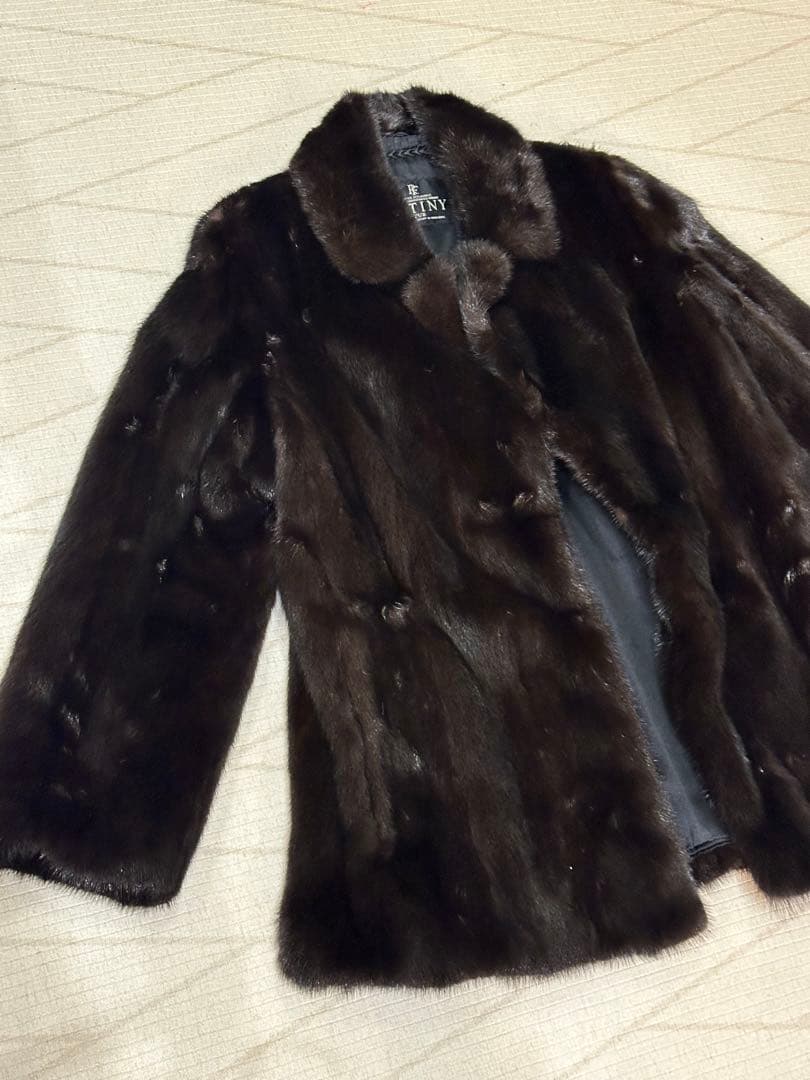 《超美品！》ダークブラウン ミンク　ファーコート ヴィンテージ