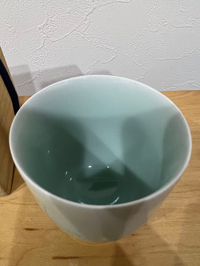 深見陶治／青白磁⭐︎湯呑とぐい呑み　3点セット