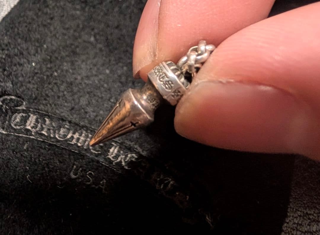 CHROME HEARTS スパイクチェーン ピアス (片耳用)