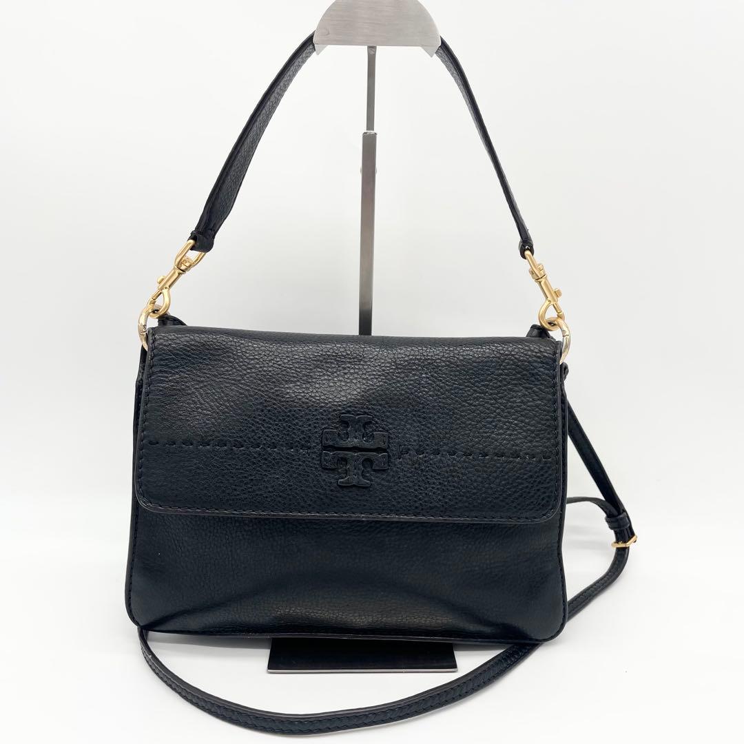 Tory Burch 2wayショルダーバッグ　ハンドバッグ　レザー　フラップ