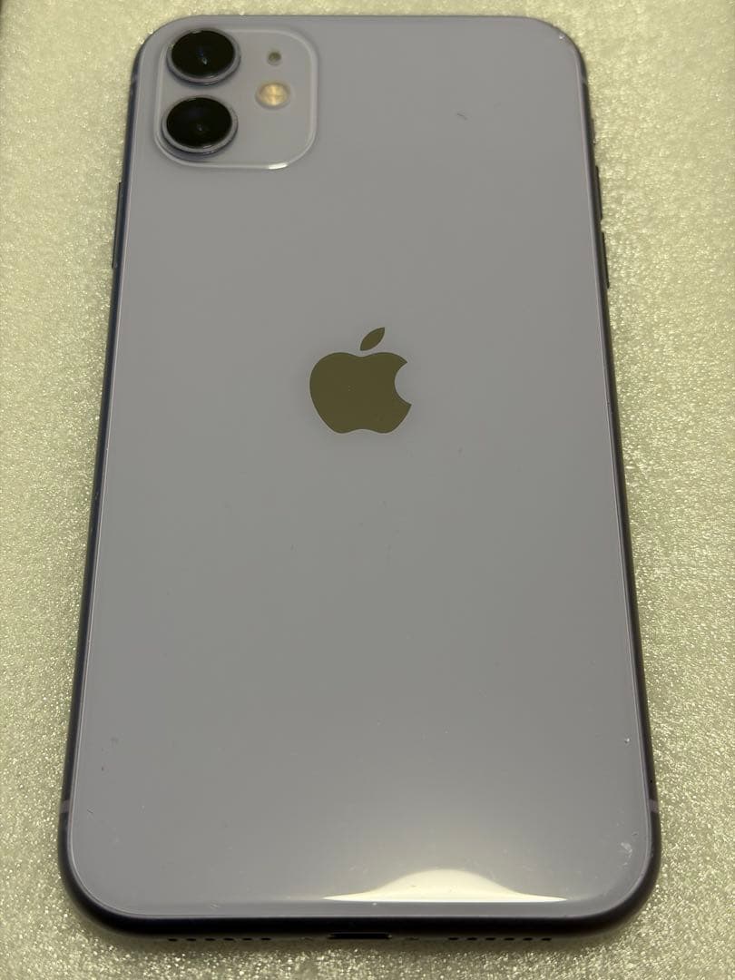 割れあり【Apple】iPhone11 パープル　64㎇