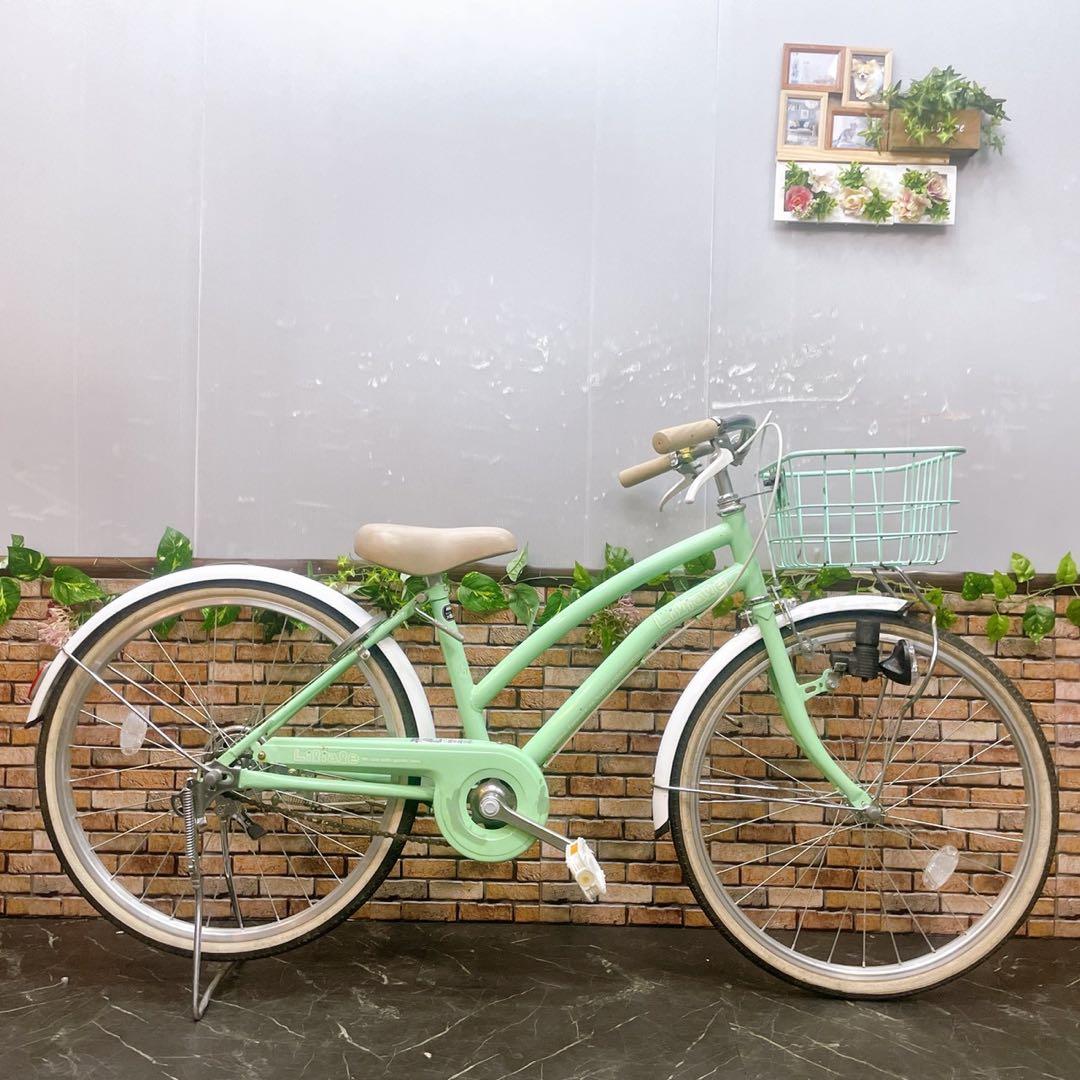 【27】子供用自転車 子供車 Liliale グリーン 22インチ シングル