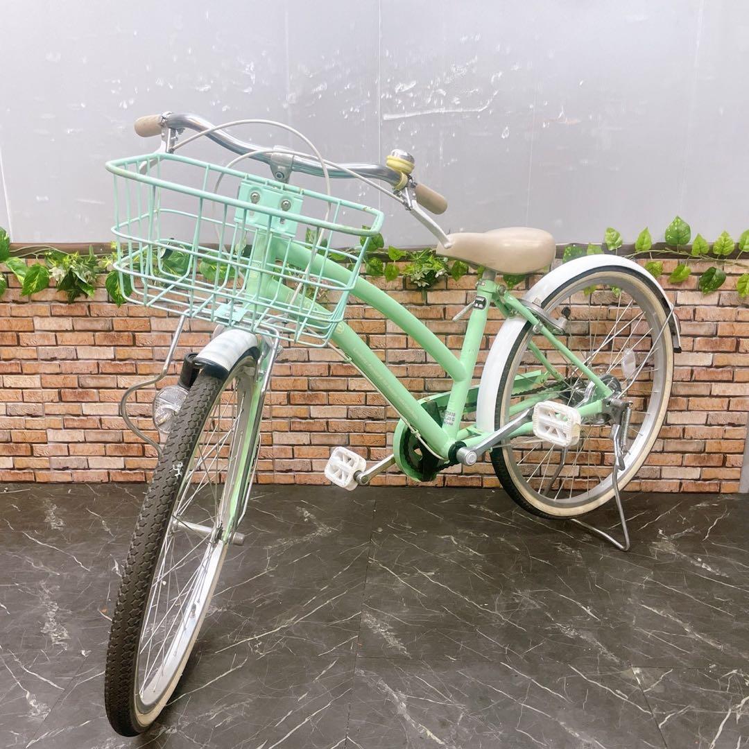 【27】子供用自転車 子供車 Liliale グリーン 22インチ シングル