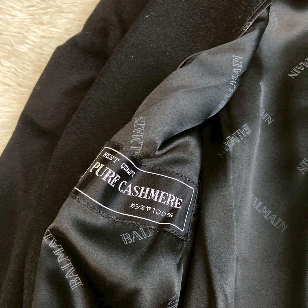 BALMAIN カシミアコート ブラック 13号 オフィス フォーマル キレイめ