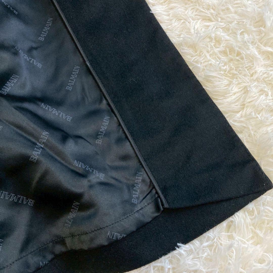 BALMAIN カシミアコート ブラック 13号 オフィス フォーマル キレイめ
