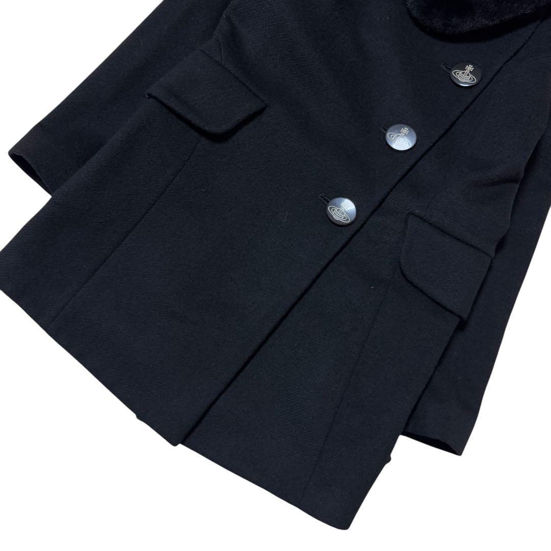 極美品✨Vivienne Westwood ファーミントカラー　変形ウールコート