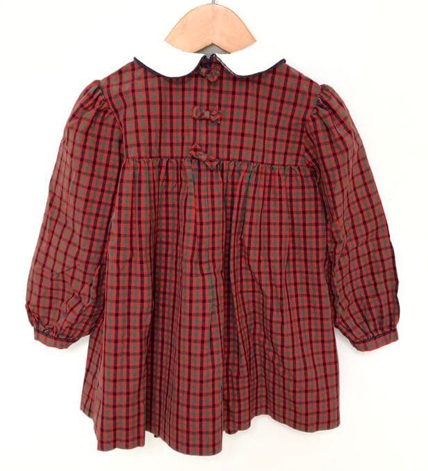 美品★ファミリア★人気　定番　チェックワンピース　100