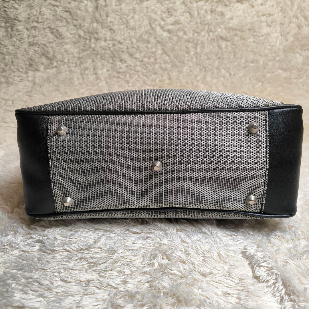 【極美品】濱野皮革工藝 皇室御用達 トートバッグ 肩掛け A4可 グレー