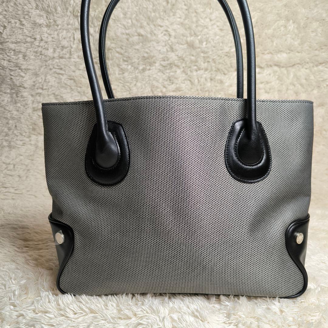 【極美品】濱野皮革工藝 皇室御用達 トートバッグ 肩掛け A4可 グレー