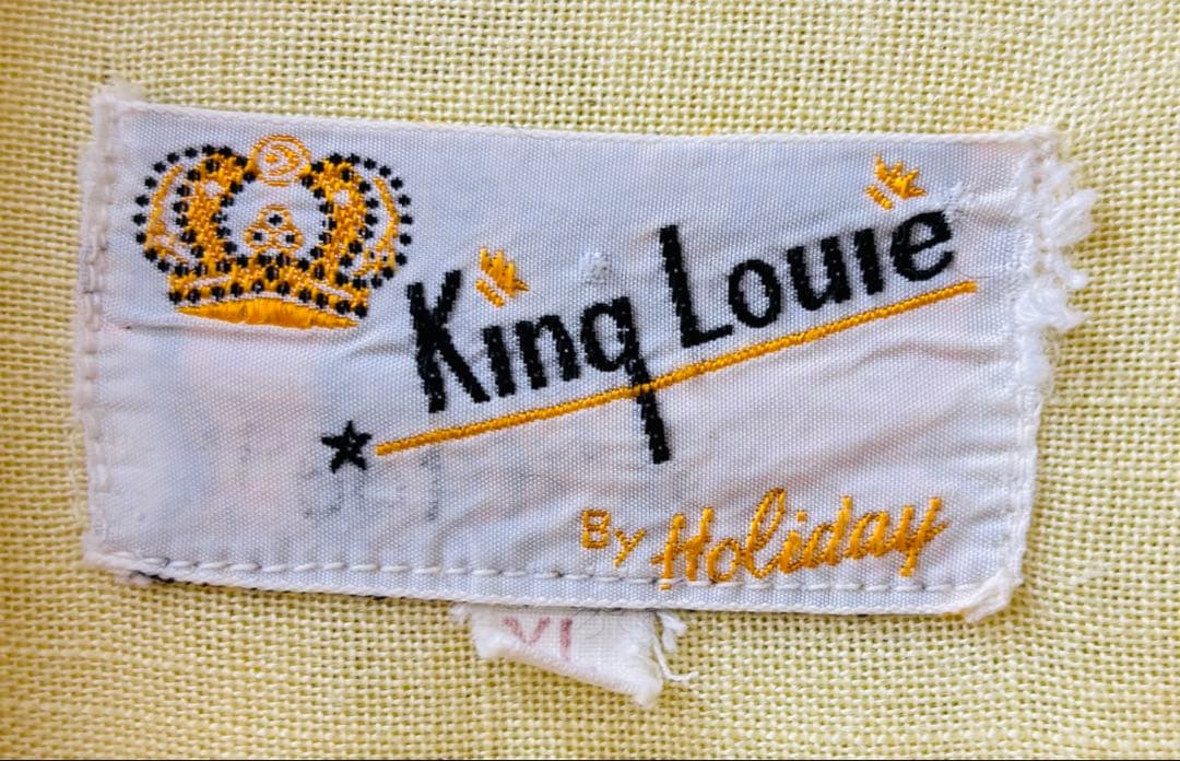 50s-60s King Louie ボーリングシャツ フロッキープリント