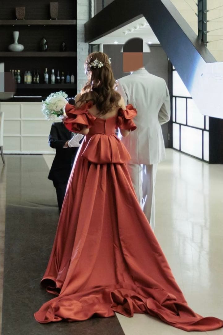 【披露宴ドレス】テラコッタ　カラードレス