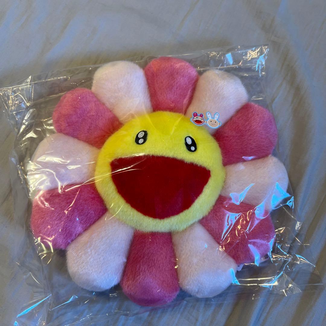 おすわりPOMぬいぐるみ　フラワー プリント　キャップクッションセット