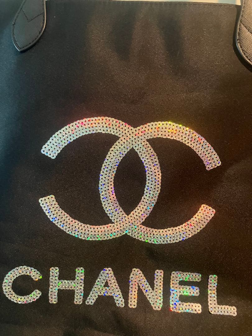 最終価格　CHANEL COCOロゴ バッグ 黒 ノベルティ　ラインストーン