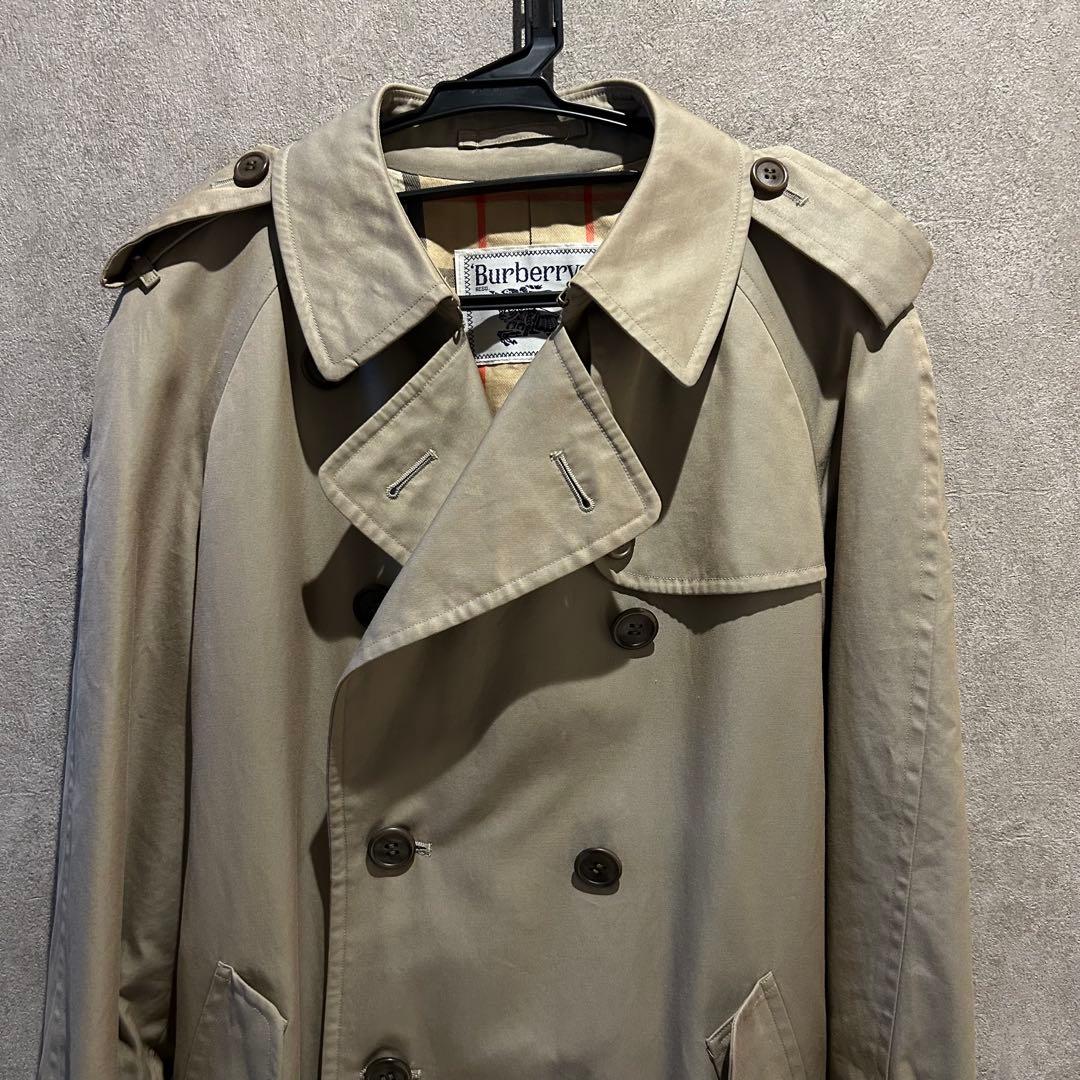 【希少/玉虫色】バーバリー プローサム トレンチコート 綿100% 白タグ