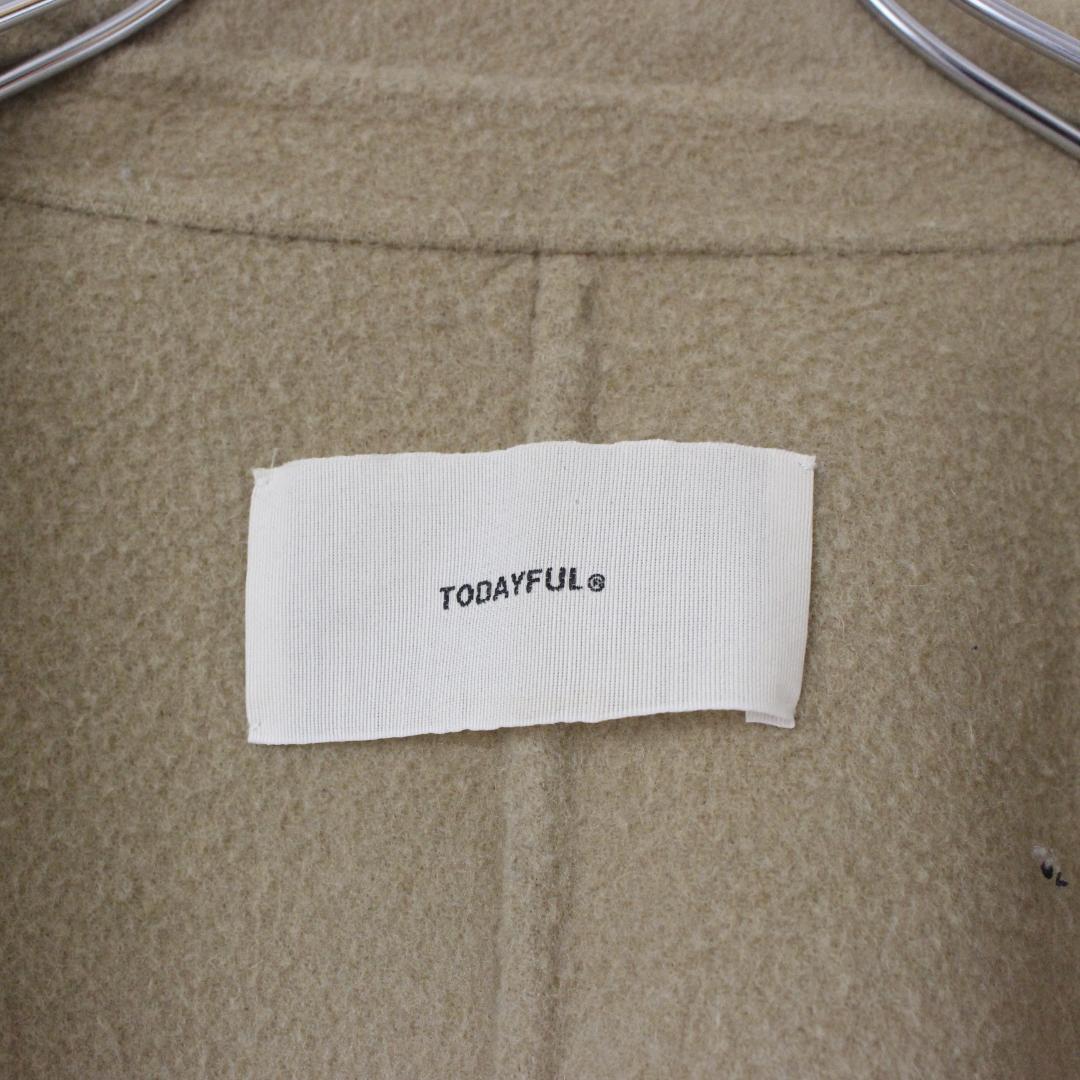 TODAYFUL ウールオーバーコート Sサイズ ベージュ リバーコート