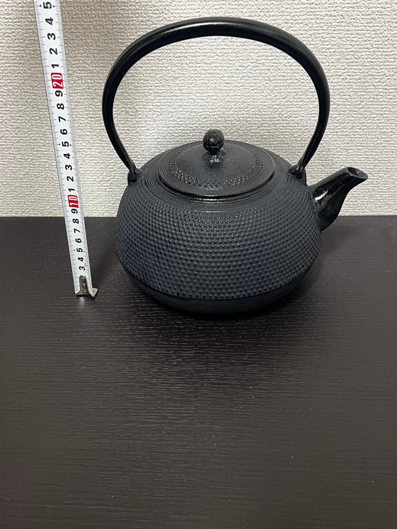 未使用品、供箱、栞付　南部宝星堂造　１８型アラレ　南部鉄瓶　南部鉄器　調理器具