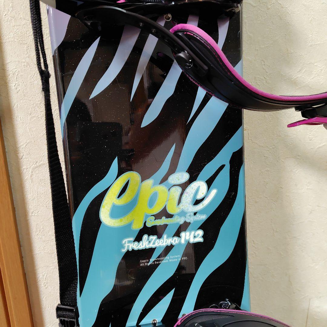 Epic スノーボード 　バインディング付き　3点セット　１４０㌢