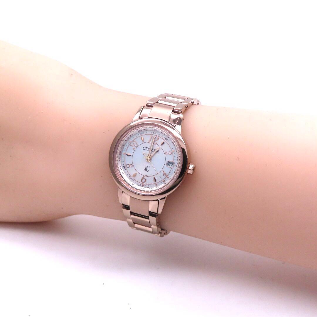 ☆極美品 EC1144 51C クロスシー 電波ソーラー シチズン 時計 サクラ