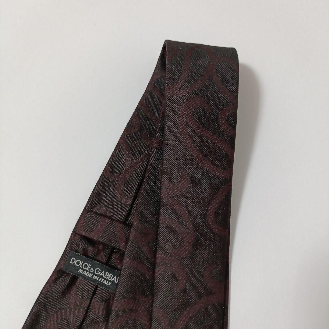 ドルチェ&ガッバーナ ペイズリー柄ネクタイ ナロータイ Italy製 美品