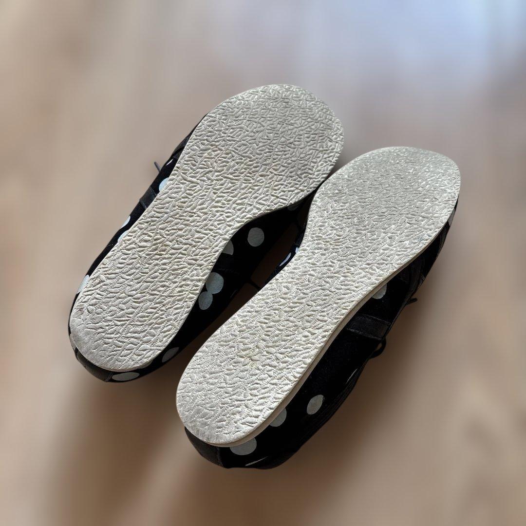 オニツカタイガー　水玉模様 スエードスニーカー 黒/白