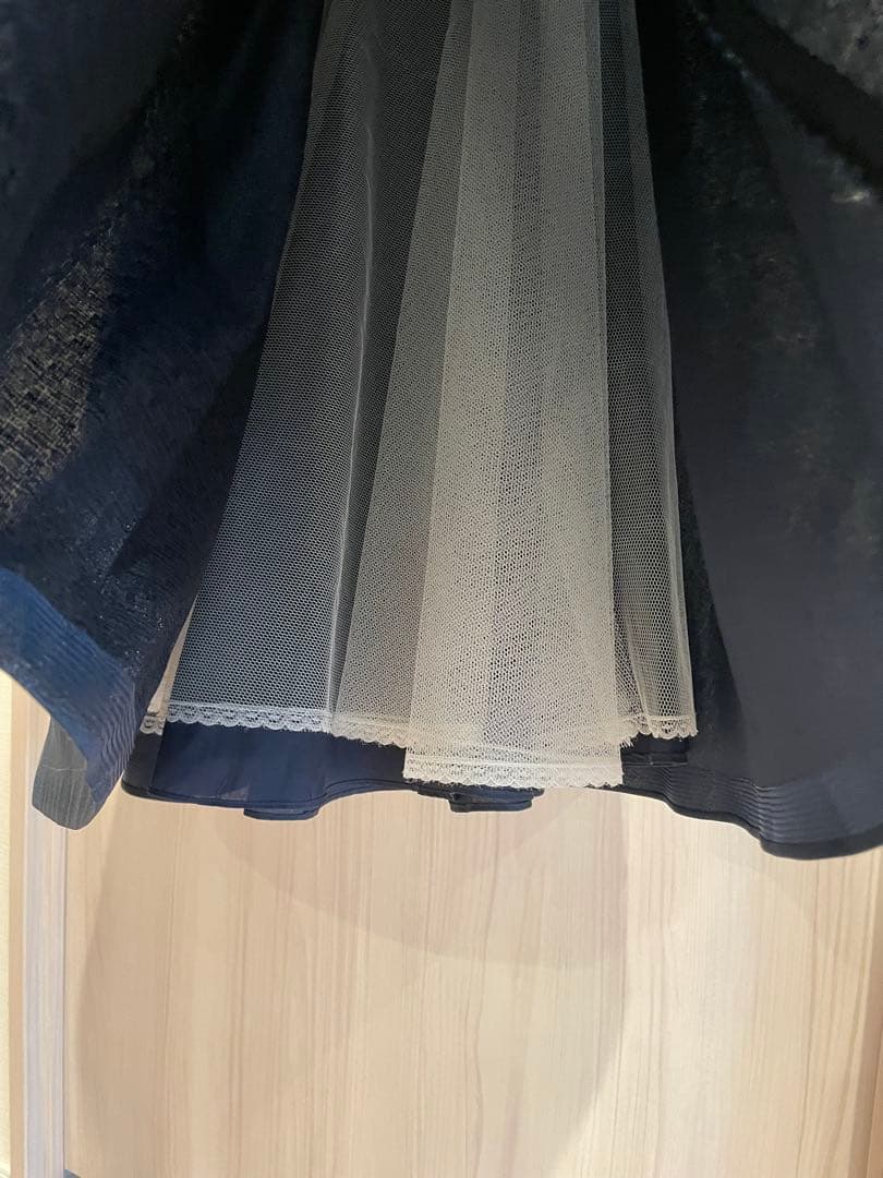 TWEED DREES ダークネイビー ロングドレスAライン 140cm 演奏会