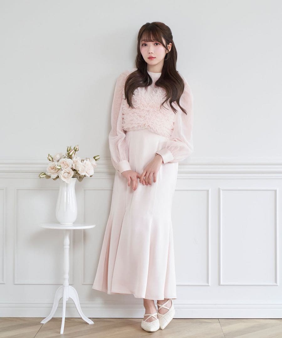 【新品タグ付き】Rosé Muse vestsetmermaiddressピンク