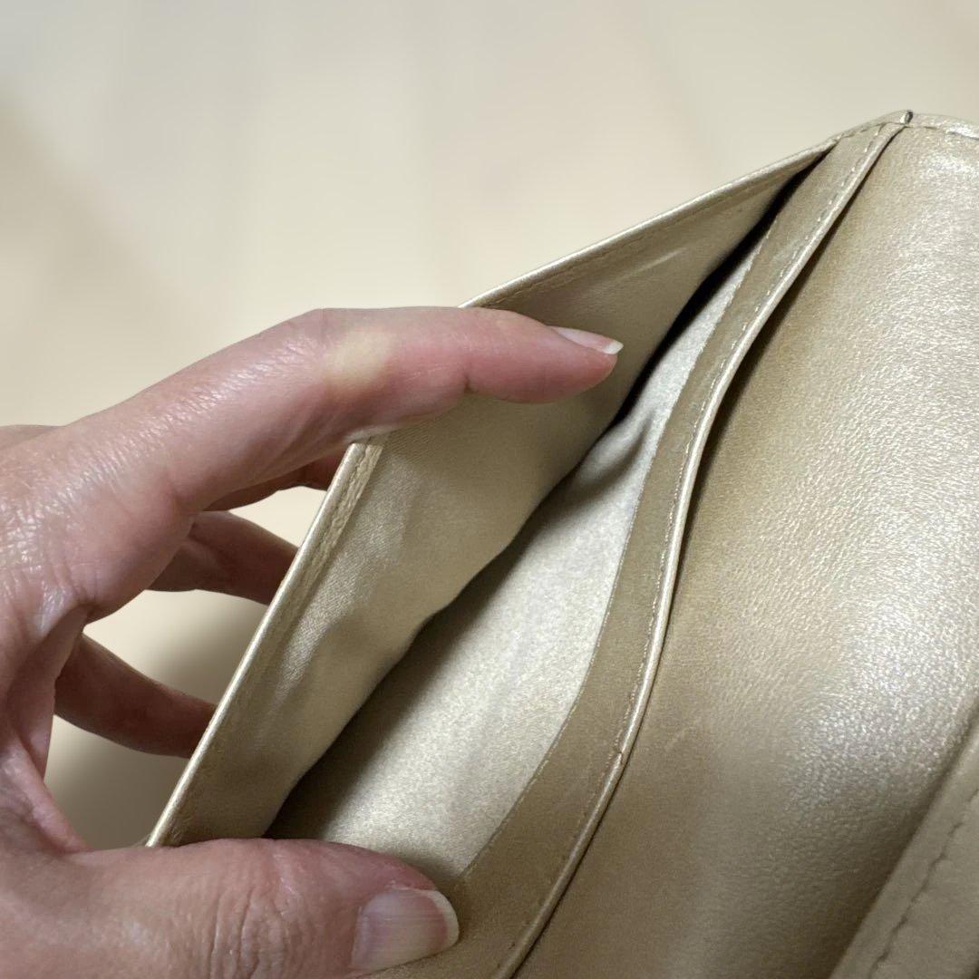 CHANEL　シャネル　カメリア　レザー　長財布　ブラック　黒　シール有り