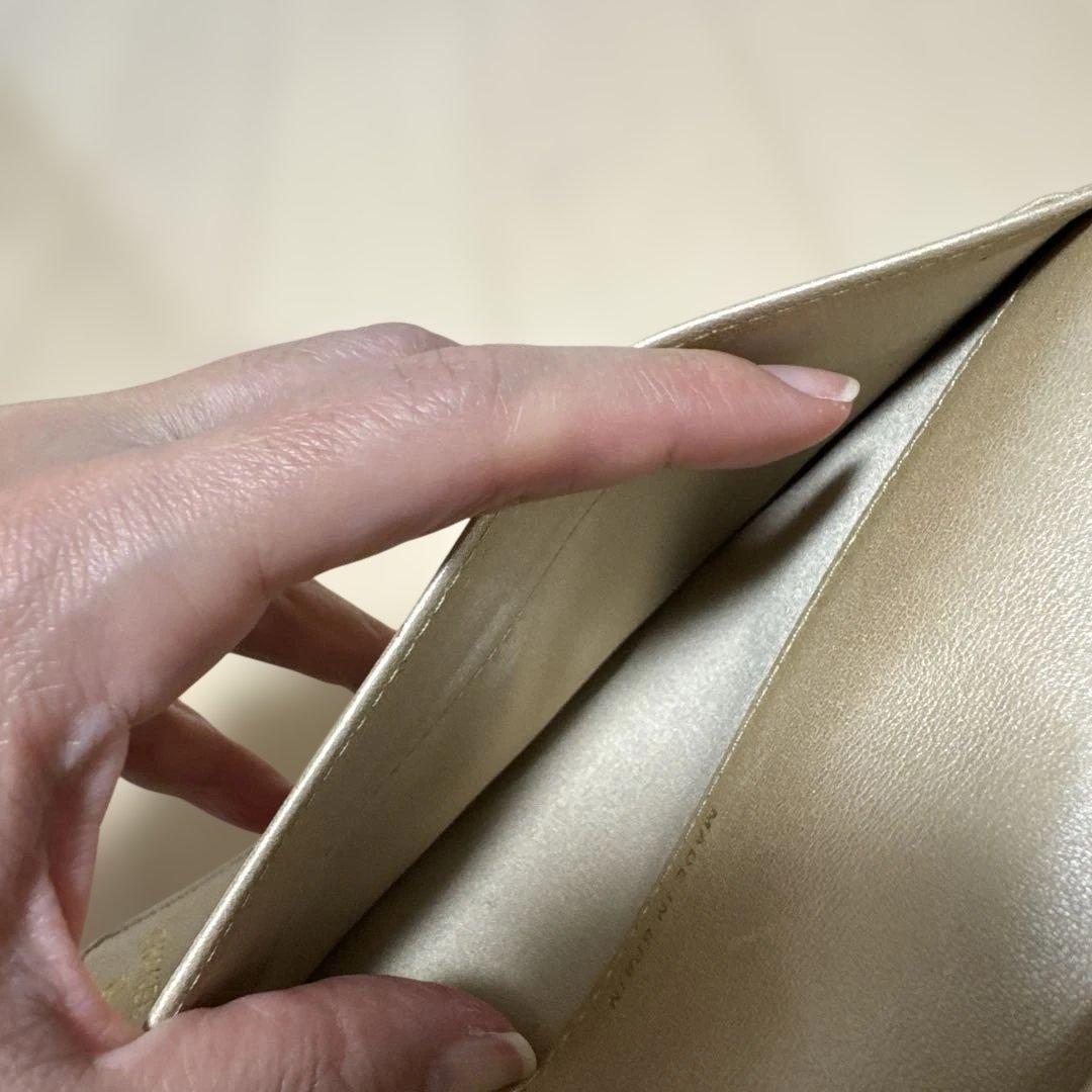 CHANEL　シャネル　カメリア　レザー　長財布　ブラック　黒　シール有り