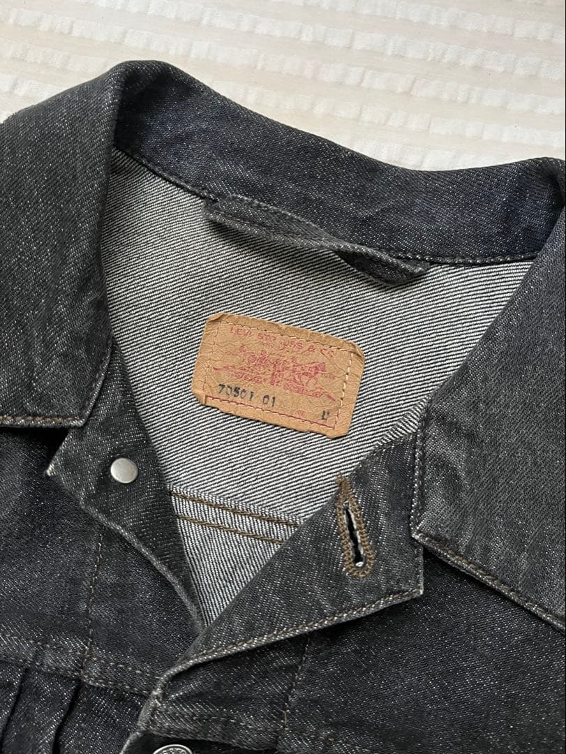 【超希少】80s LEVI’S 70501 01 1st 先染めブラック ユーロ