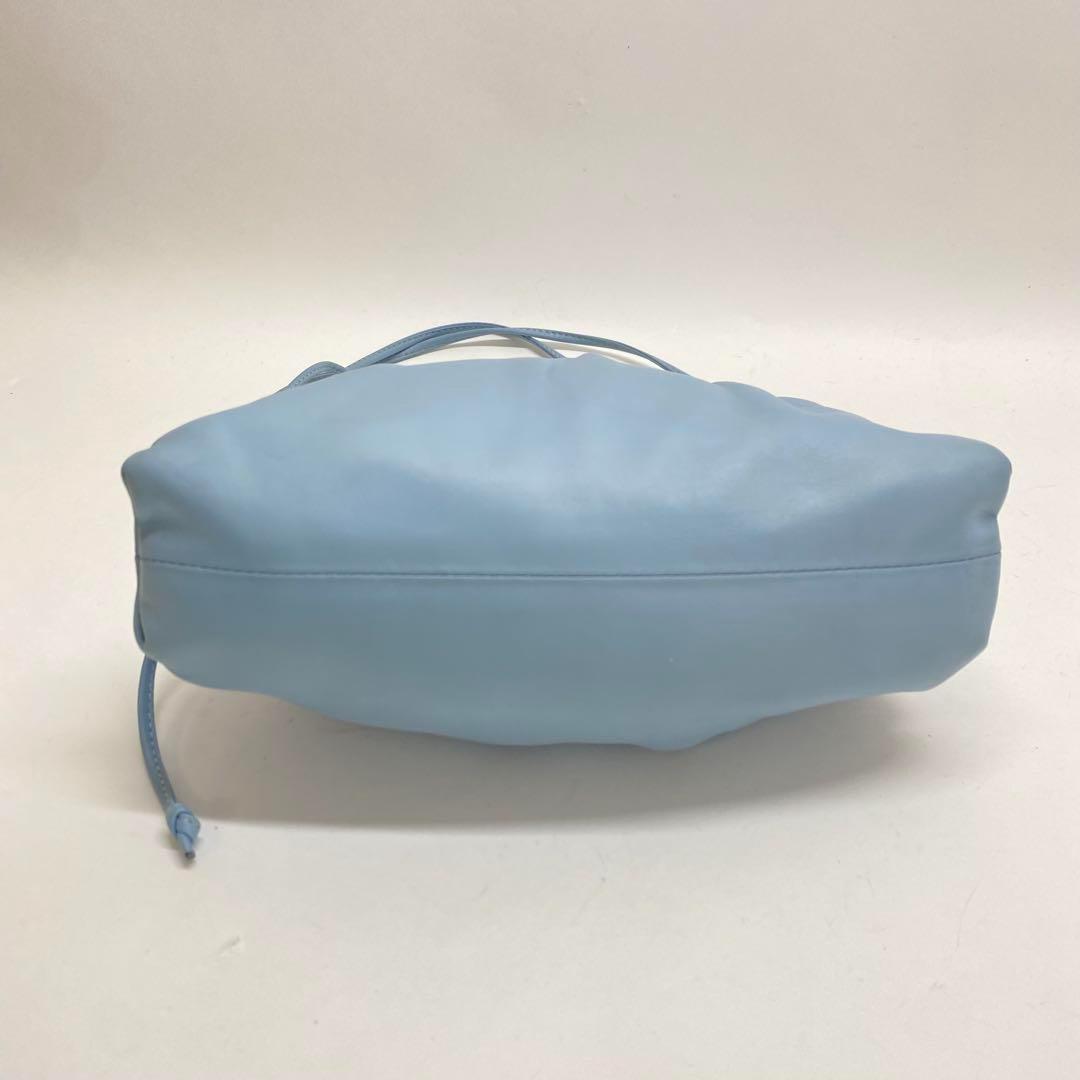 【美品】ボッテガヴェネタ ミニ ザ ポーチ ブルー 水色 ショルダーバッグ