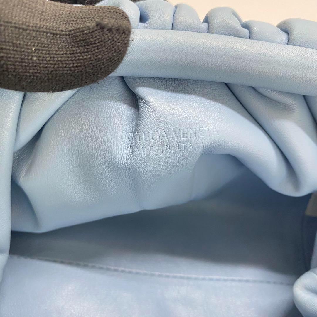 【美品】ボッテガヴェネタ ミニ ザ ポーチ ブルー 水色 ショルダーバッグ