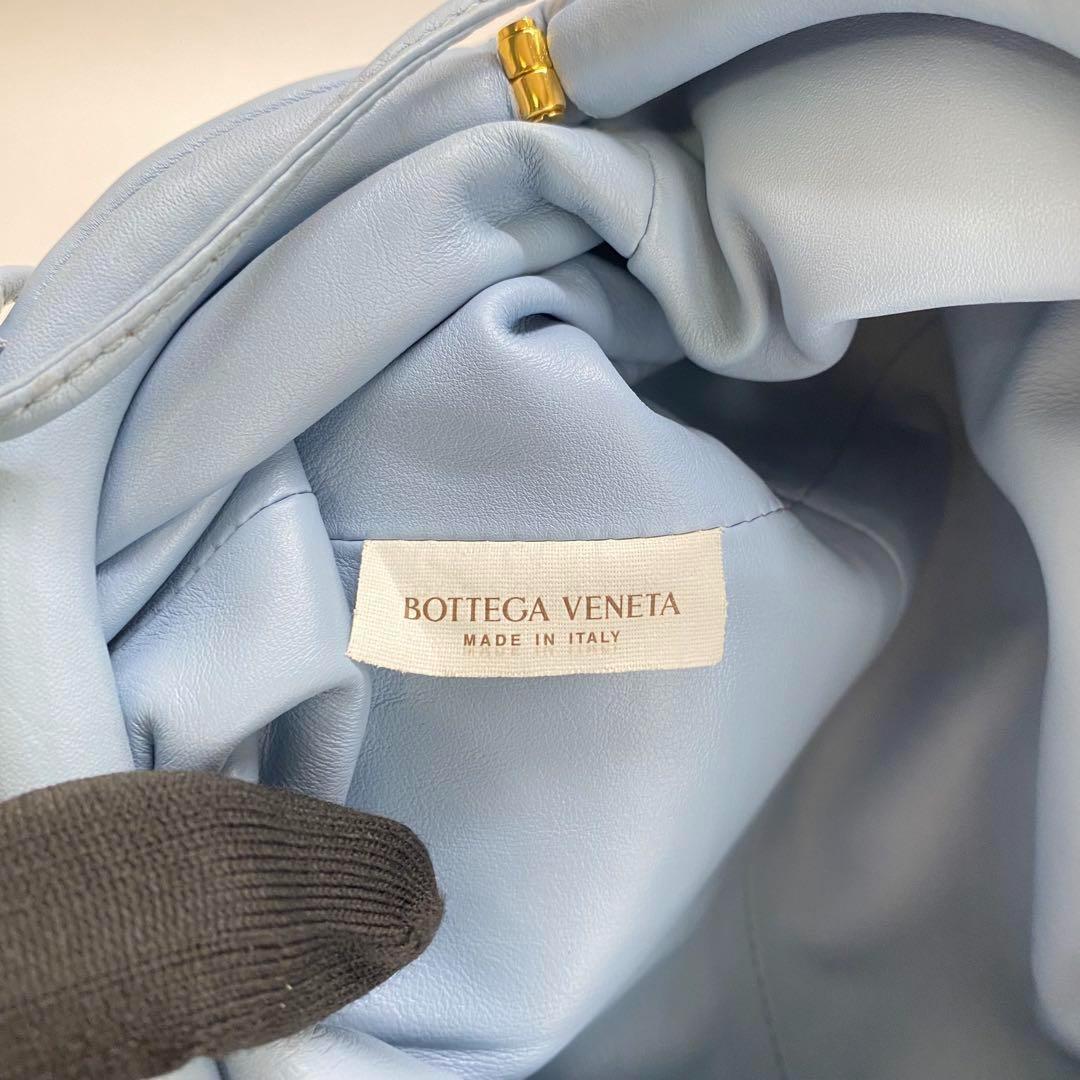 【美品】ボッテガヴェネタ ミニ ザ ポーチ ブルー 水色 ショルダーバッグ
