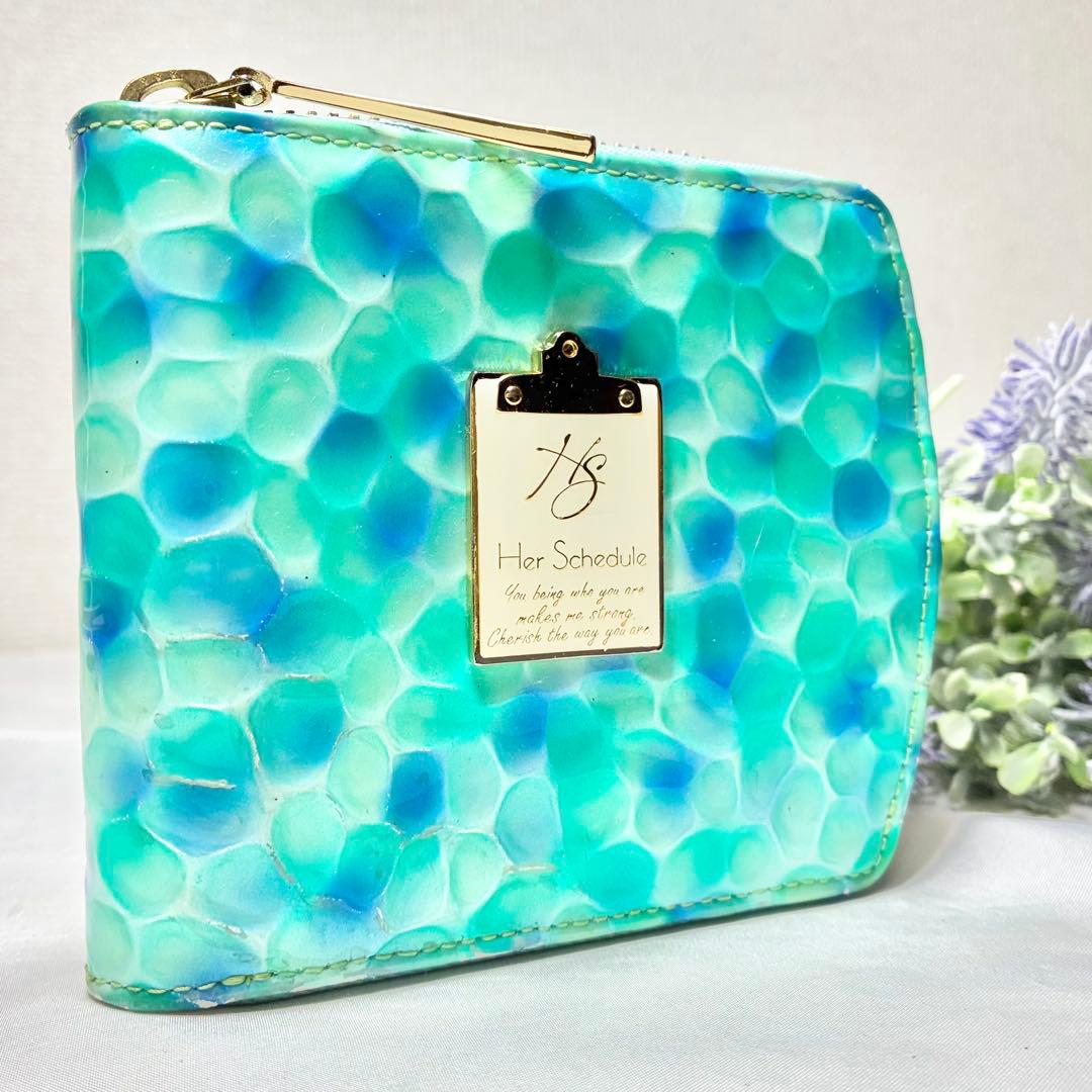 【人気】 ハースケジュール 二つ折り財布 ビューティフルアイランド 完売品