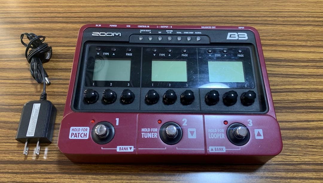 ZOOM B3 ベース用マルチエフェクター　ACアダプター付き