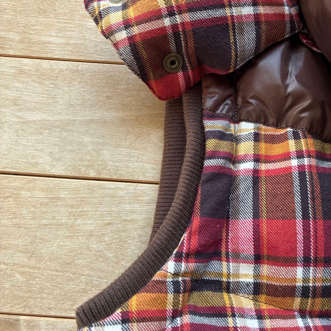BURBERRY BLACK LABEL メンズチェック柄ダウンベスト M