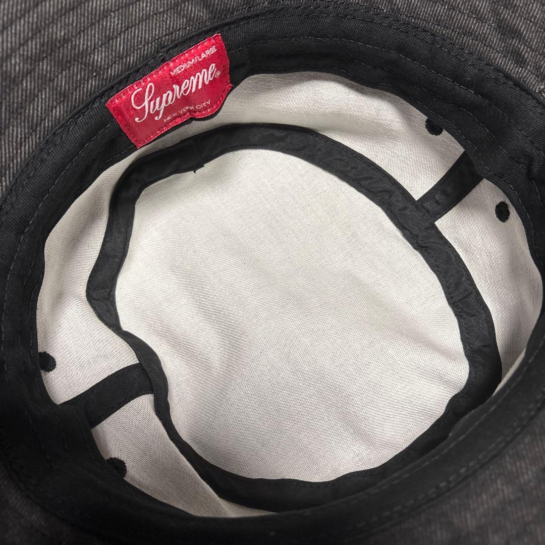 Supremeシュプリーム Twill Crusher Hat/黒デニム