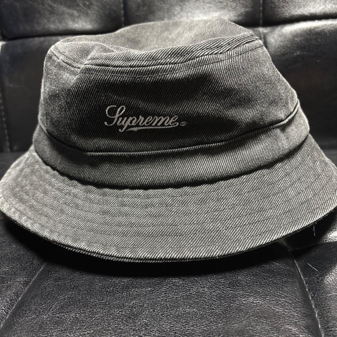 Supremeシュプリーム Twill Crusher Hat/黒デニム