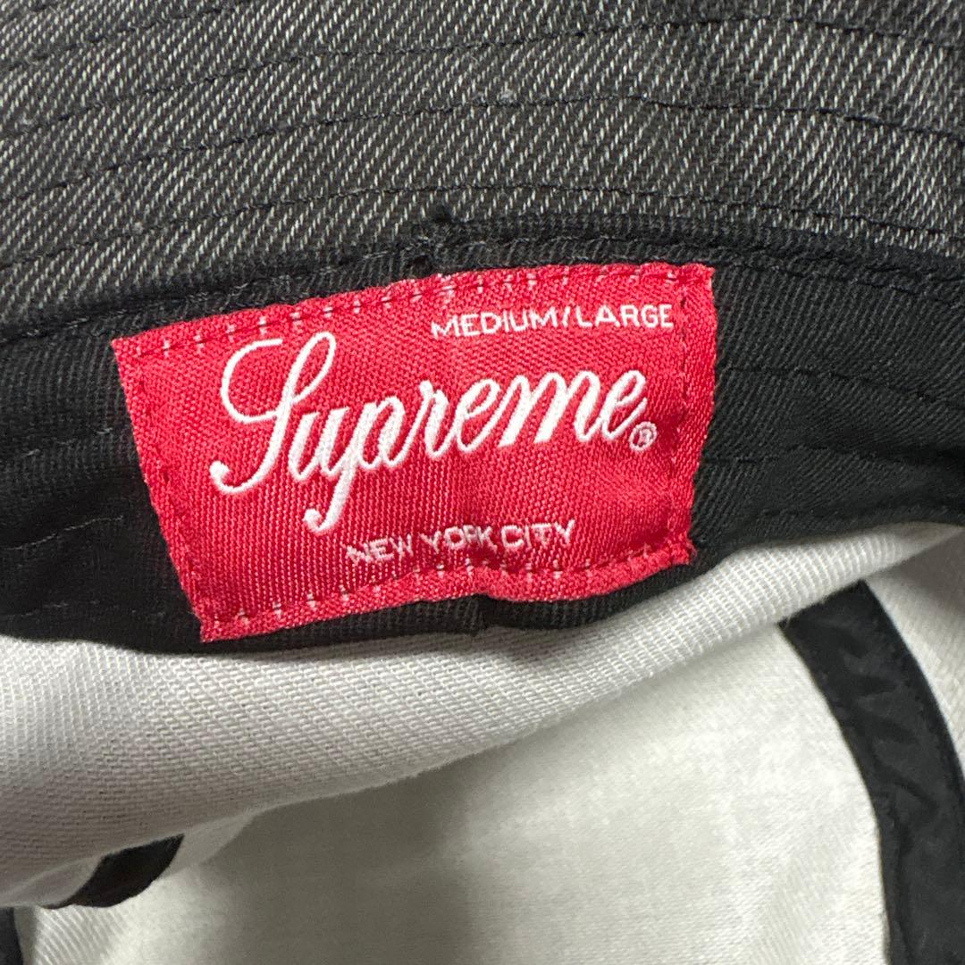 Supremeシュプリーム Twill Crusher Hat/黒デニム