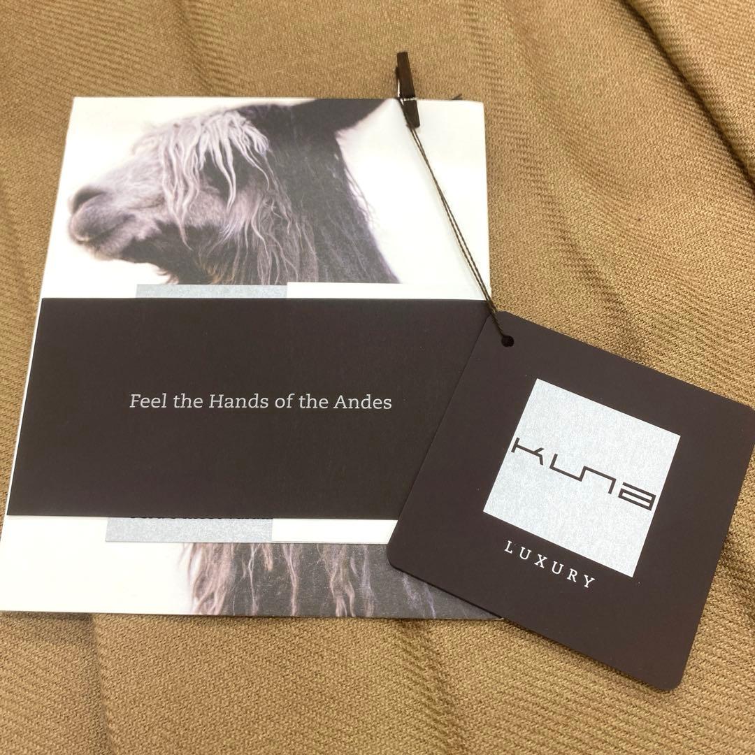 新品✨KUNA　クーナ　 アルパカマフラー　ブラウン　キャメル　箱入り