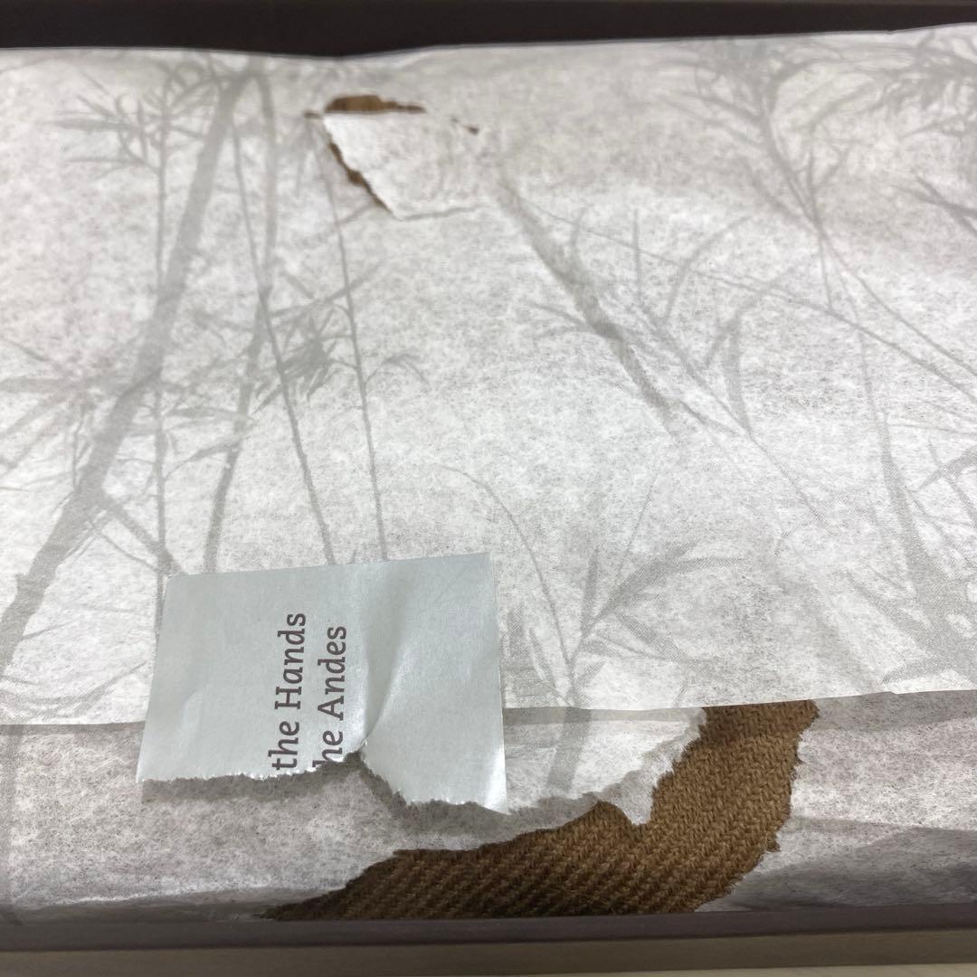 新品✨KUNA　クーナ　 アルパカマフラー　ブラウン　キャメル　箱入り