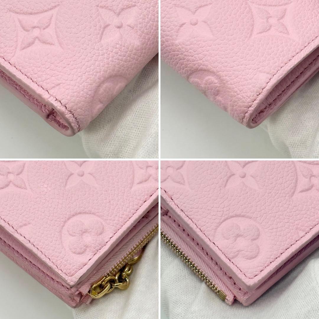 ✨超極美品 希少✨ルイヴィトン アンプラント リサ 二つ折り財布 コットンピンク